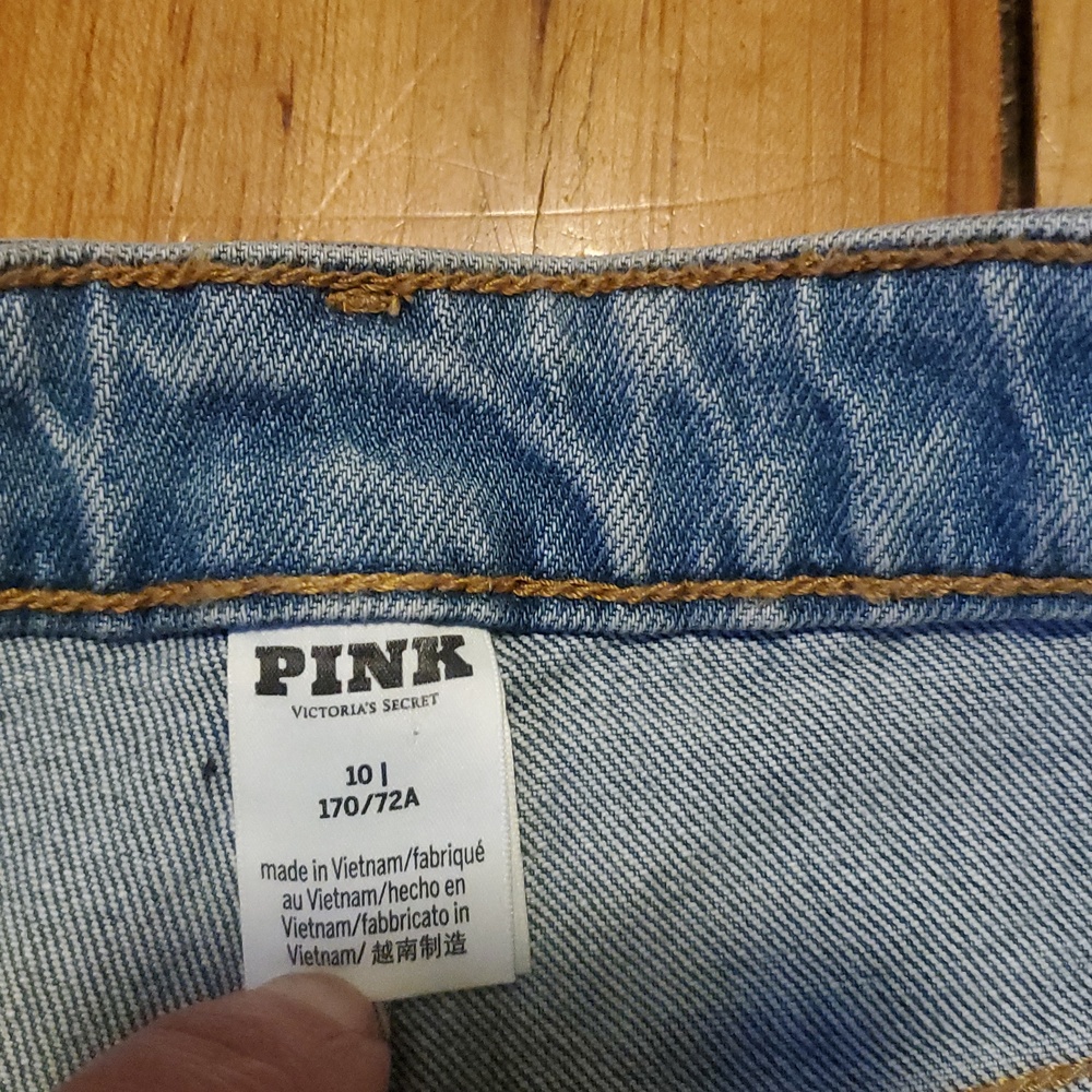 PINK Victoria's Secret Light Wash Wide-Leg Jeans - Picture 2 of 10